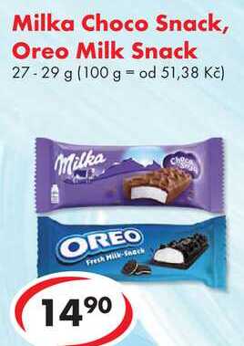 Milka Choco Snack, Oreo Milk Snack, 27-29 g