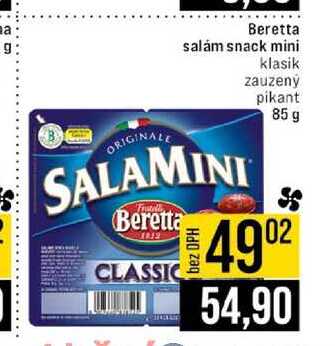 Beretta salám snack mini klasik zauzený pikant 85 g 
