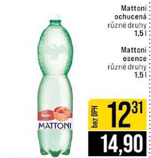 Mattoni ochucená různé druhy 1,5l Mattoni esence různé druhy 1,5l