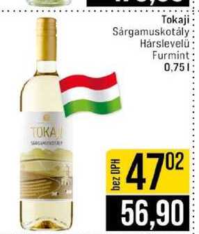 Tokaji Sárgamuskotály Hárslevelü Furmint 0,75l