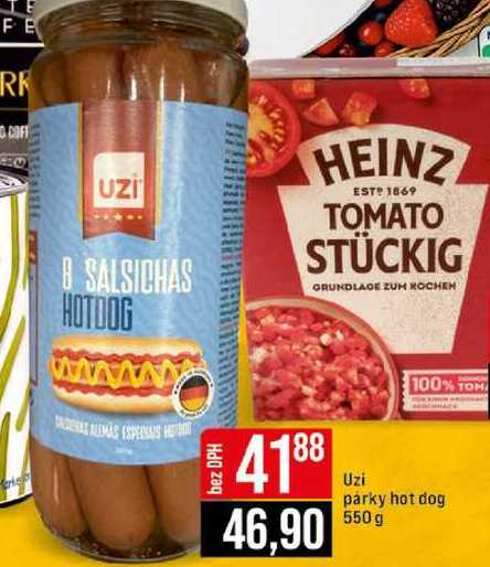 Uzi párky hot dog 550 g 