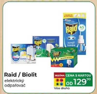 Raid / Biolit elektrický odpařovač  