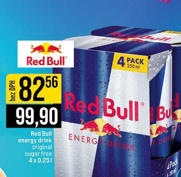 Red Bull energy drink original sugar free 4 x 0,25l