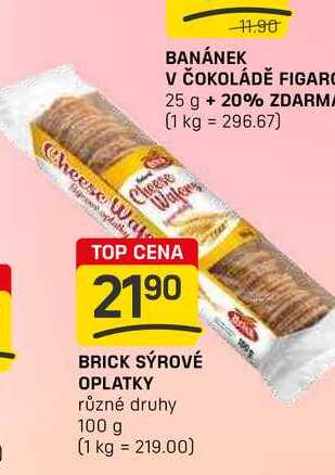 BRICK SÝROVÉ OPLATKY různé druhy 100 g