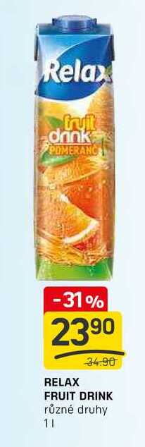 RELAX FRUIT DRINK různé druhy 1l
