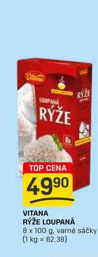 VITANA RÝŽE LOUPANÁ 8 x 100 g, varné sáčky