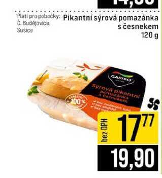 Pikantní syrová pomazánka s česnekem 120 g 