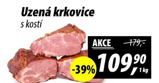 Uzená krkovice s kostí, 1 kg