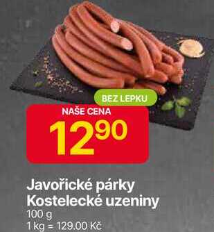 Kostelecké Uzeniny Javořické párky 100g