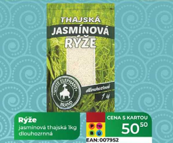 Rýže jasmínová thajská lkg dlouhozrnná  