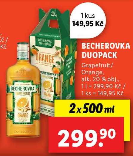 BECHEROVKA DUOPACK, 2x 500 ml