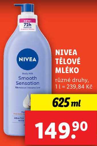 NIVEA TĚLOVÉ MLÉKO, 625 ml