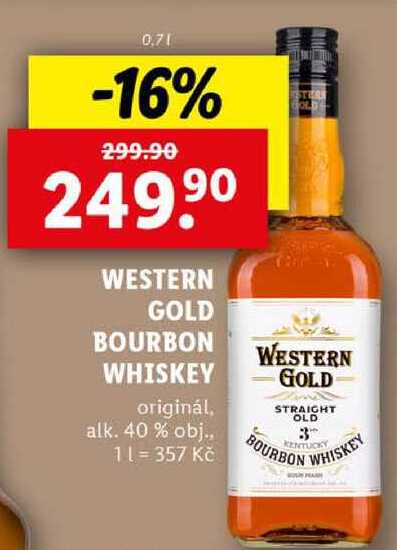 WESTERN GOLD BOURBON WHISKEY, 0,7 l