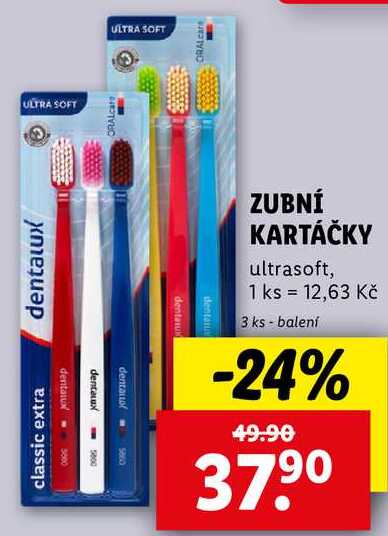 ZUBNÍ KARTÁČKY, 3 ks 