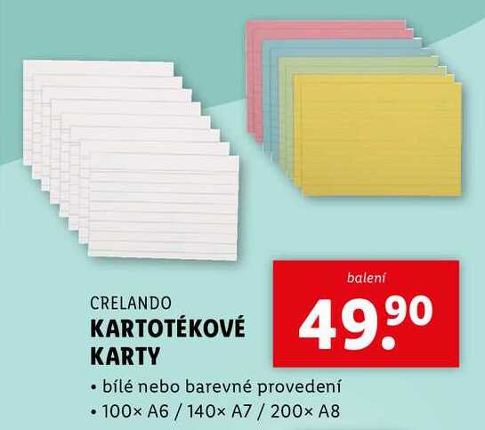 KARTOTÉKOVÉ KARTY