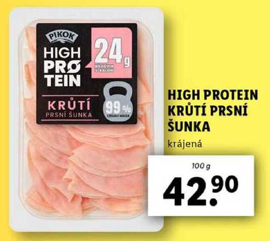 HIGH PROTEIN KRŮTÍ PRSNÍ ŠUNKA, 100 g