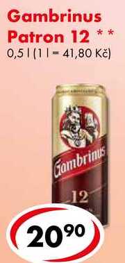 Gambrinus Patron 12, 0,5 l 