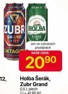 Holba Šerák 11° pivo (plechovka) 500ml