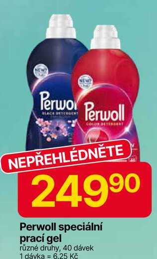 Perwoll speciální prací gel různé druhy, 40 dávek 