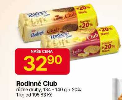 Rodinné Club různé druhy, 134-140 g + 20%