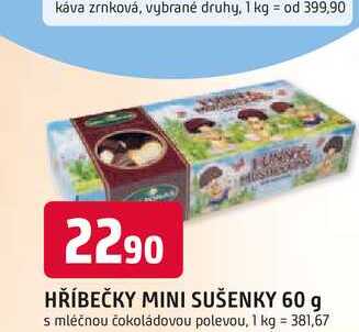 HŘÍBEČKY MINI SUŠENKY 60 g 