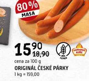 Original české párky 100g