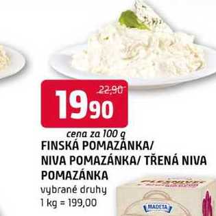 Finská pomazánka niva pomazánka třená niva pomazánka 100g vybrané druhy 