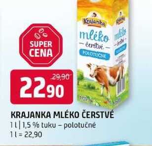 Krajanka mléko čerstvé 1l