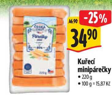 Kuřecí minipárečky, 220 g