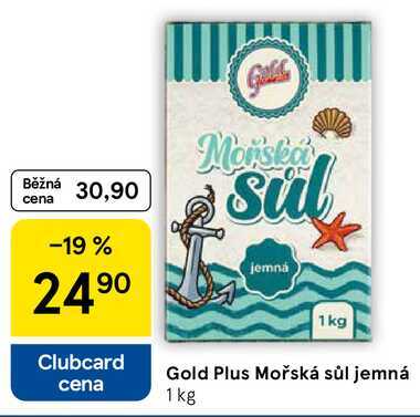 Gold Plus Mořská sůl jemná, 1 kg 