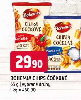 Bohemia Chips čočkové 65g, vybrané druhy