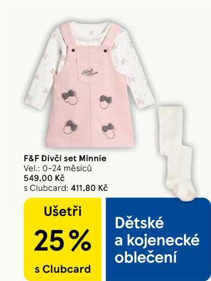 F&F Dívčí set Minnie Vel.: 0-24 měsíců  