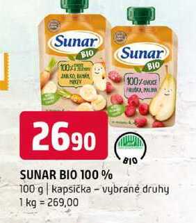 SUNAR BIO 100% 100 g kapsička vybrané druhy