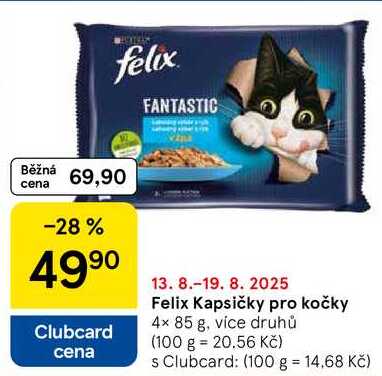 Felix Kapsičky pro kočky, 4× 85 g, více druhů  