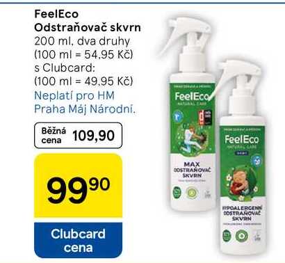 FeelEco Odstraňovač skvrn, 200 ml, dva druhy 