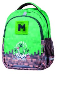 PIXIE CREW & MINECRAFT Školní ergonomický dvoukomorový batoh