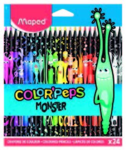 Trojboké bezdřevé pastelky Monsters
