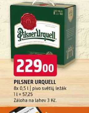 Pilsner Urquell Pivo ležák světlý 8 x 0,5l