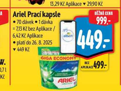   Ariel Prací kapsle 70 dávek 