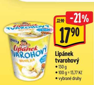 Lipánek tvarohový 130 g