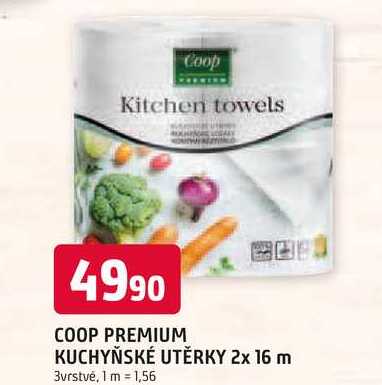 COOP PREMIUM KUCHYŇSKÉ UTĚRKY 2x 16 m 3vrstvé