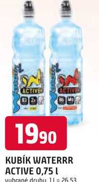 KUBÍK WATERRR ACTIVE 0,75 L