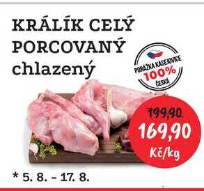 Králík porcovaný chlazený 1 kg 