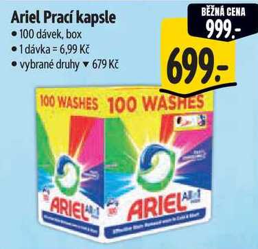 Ariel Prací kapsle, 100 dávek
