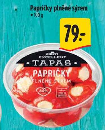 Papričky plněné sýrem, 100 g