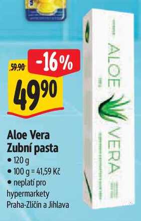 Aloe Vera Zubní pasta, 120 ml