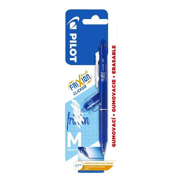Pilot FriXion Clicker M Gumovací pero modré