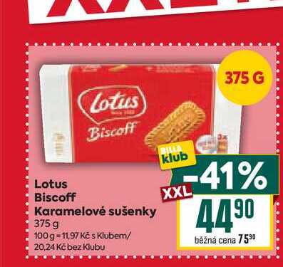 Lotus Biscoff Karamelové sušenky 375 g 