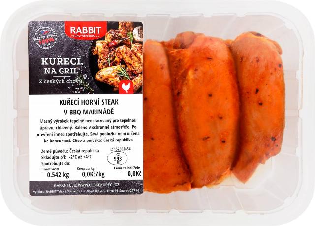 Rabbit Kuřecí horní steak v BBQ marinádě