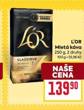 L'OR Mletá káva 250 g